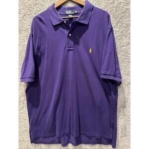 Polo Ralph Lauren Men's 2XL Big Polo Shirt Pony Plum Purple Short Sleeve XXL